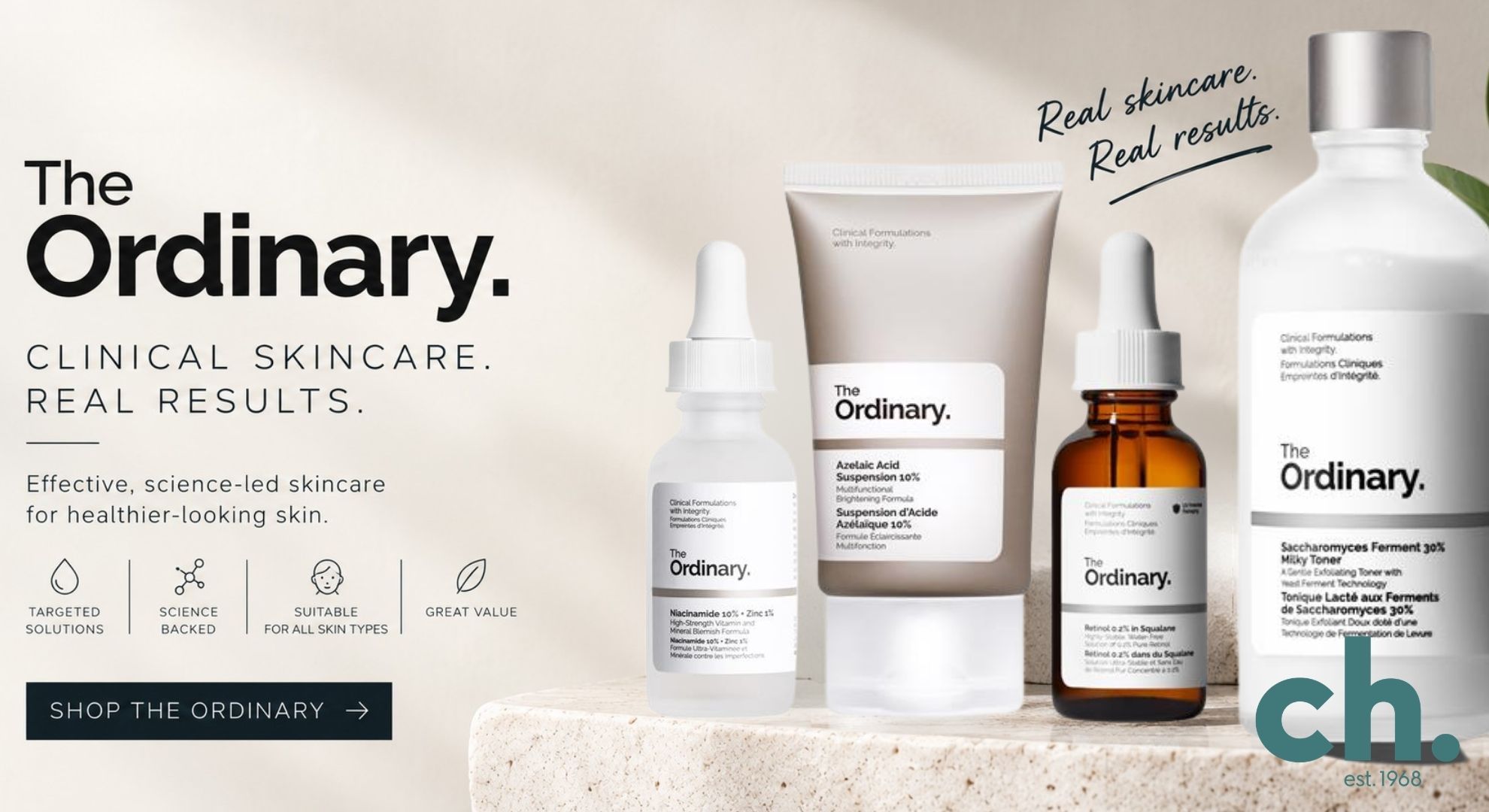 The Ordinary is your destination for Skincare, Makeup, Hair, and Body solutions. Discover clinical formulations with integrity.